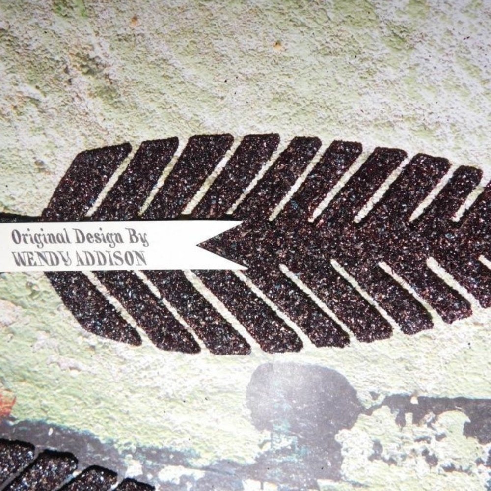 Free People Wendy Addison Black Glitter Feather Orament
